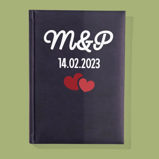 Monogram: Inicjały Serca - Notes Książkowy z Nadrukiem