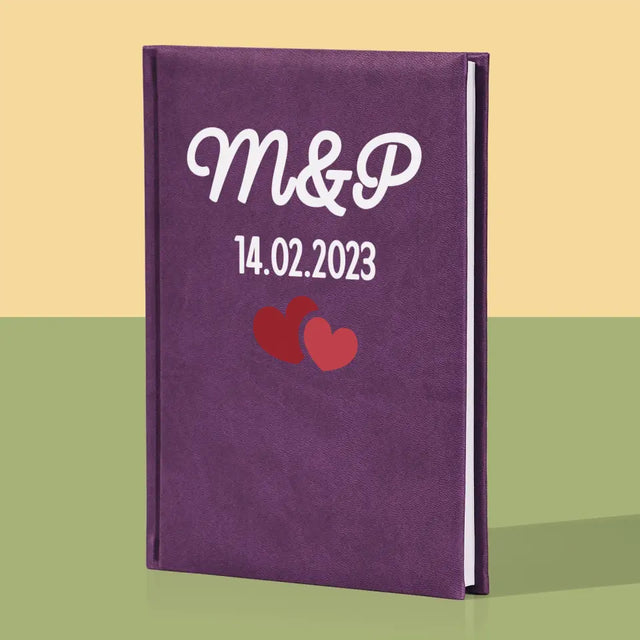 Monogram: Inicjały Serca - Notes Książkowy z Nadrukiem