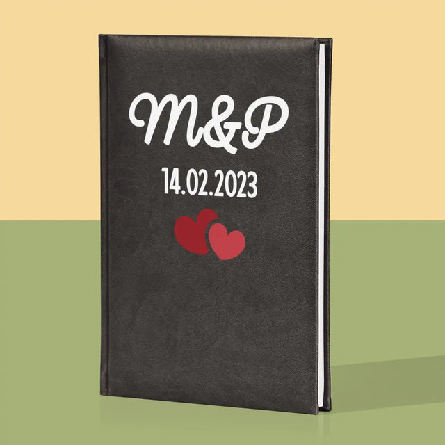 Monogram: Inicjały Serca - Notes Książkowy z Nadrukiem