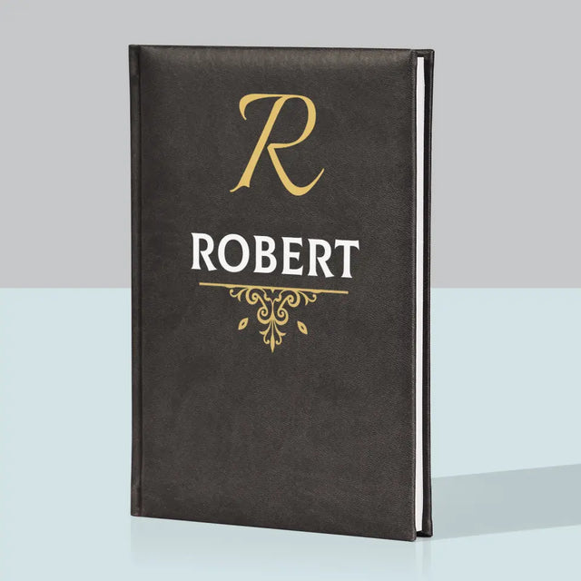 Monogram: Inicjał Elegant - Notes Książkowy z Nadrukiem