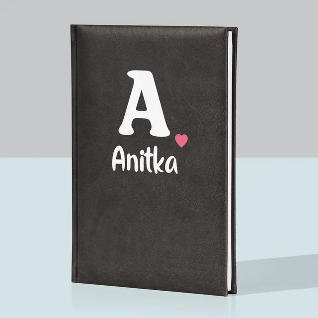 Monogram: Twój Inicjał z Imieniem - Notes Książkowy z Nadrukiem