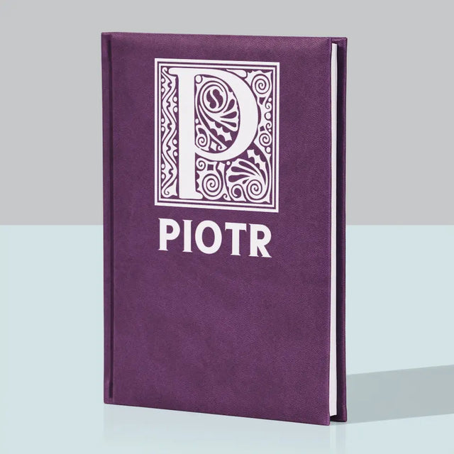 Monogram: Monogram Imię - Notes Książkowy z Nadrukiem