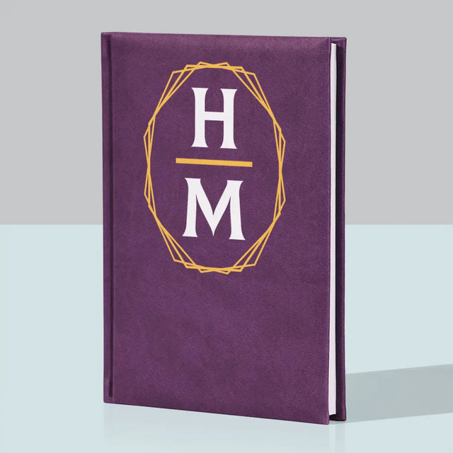 Monogram: Inicjały W Ramce - Notes Książkowy z Nadrukiem