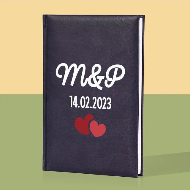 Monogram: Inicjały Serca - Notes Książkowy z Nadrukiem