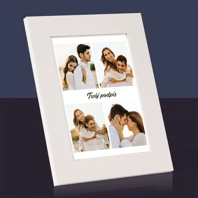 Fotokolaż: 4 Zdjęcia i Podpis - Ramka Na Zdjęcie