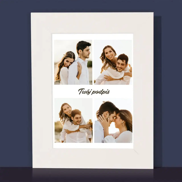 Fotokolaż: 4 Zdjęcia i Podpis - Ramka Na Zdjęcie