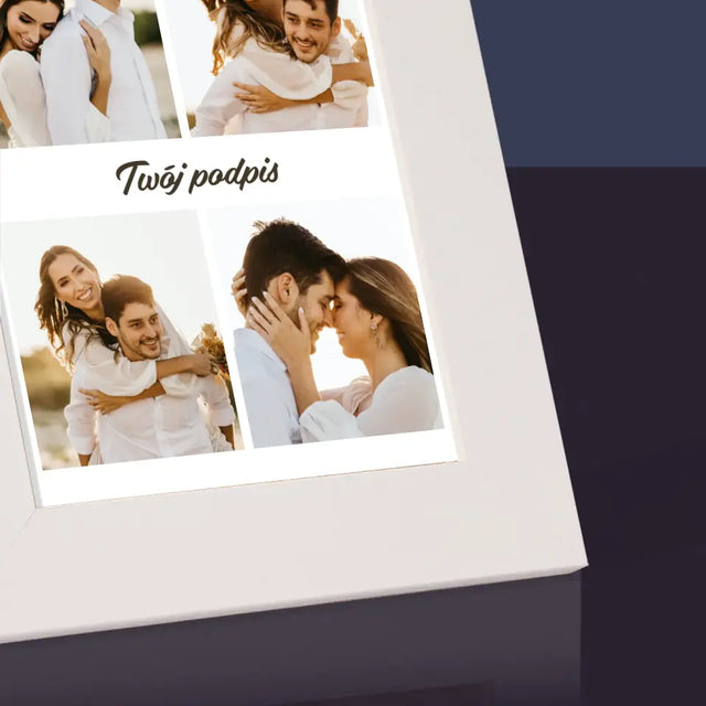 Fotokolaż: 4 Zdjęcia i Podpis - Ramka Na Zdjęcie
