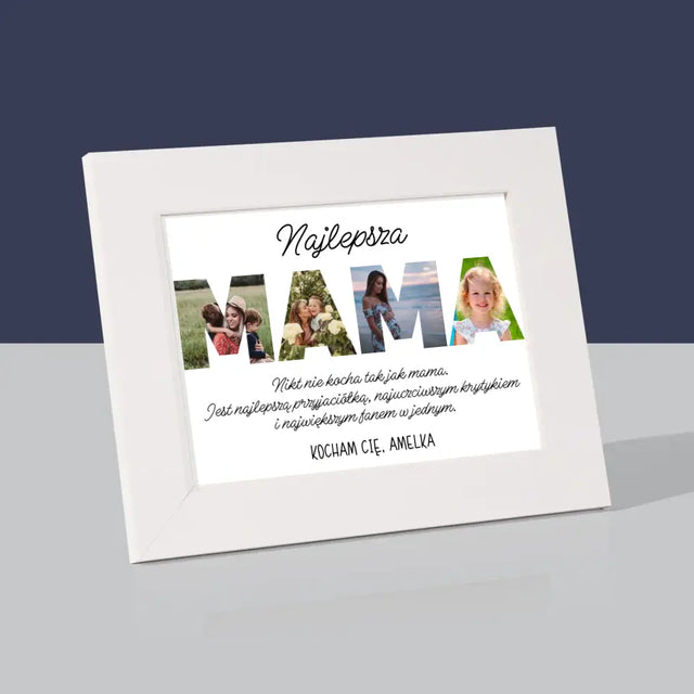 Słowo Ze Zdjęć: Najwspanialsza Mama Na Świecie - Ramka Na Zdjęcie