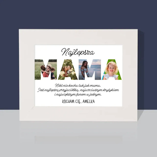 Słowo Ze Zdjęć: Najwspanialsza Mama Na Świecie - Ramka Na Zdjęcie