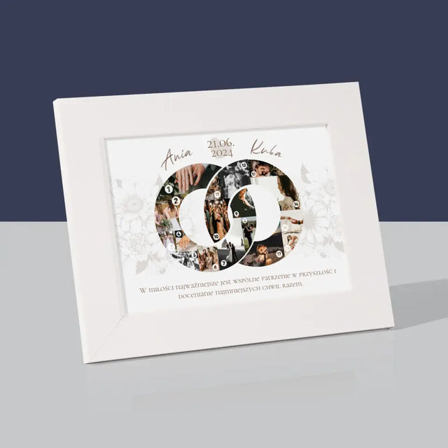 Kształt Ze Zdjęć: Ślub - Ramka Na Zdjęcie