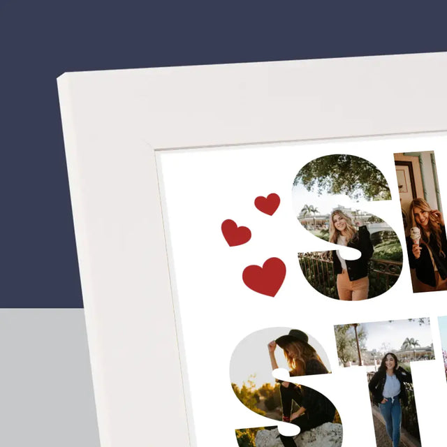 Słowo Ze Zdjęć: Siostra - Ramka Na Zdjęcie