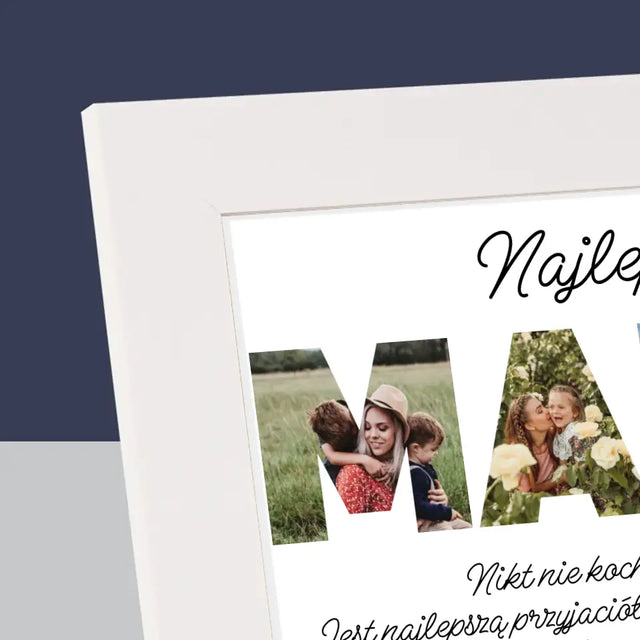 Słowo Ze Zdjęć: Najwspanialsza Mama Na Świecie - Ramka Na Zdjęcie