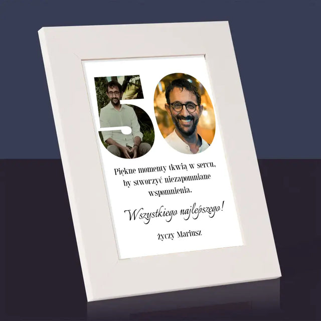 Słowo Ze Zdjęć: 50 Urodziny - Ramka Na Zdjęcie