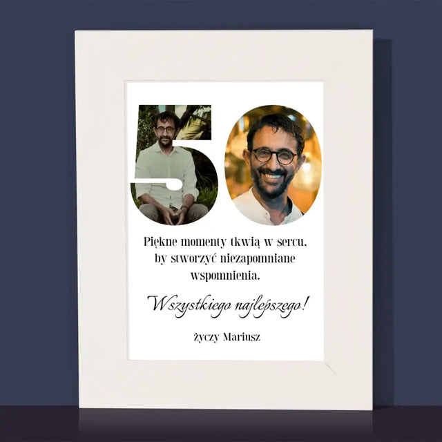 Słowo Ze Zdjęć: 50 Urodziny - Ramka Na Zdjęcie