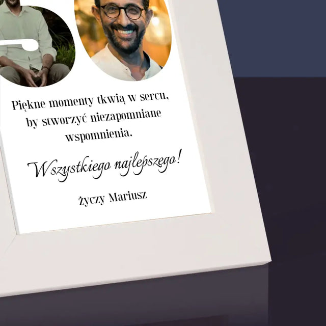 Słowo Ze Zdjęć: 50 Urodziny - Ramka Na Zdjęcie