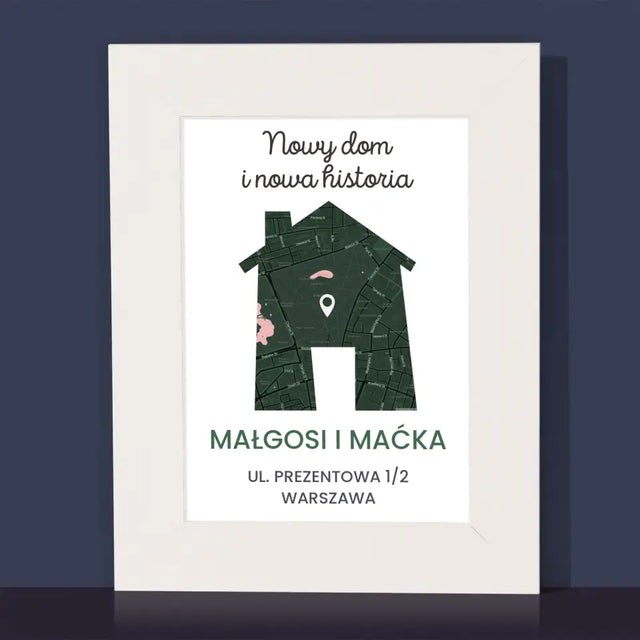 Mapa Miasta: Nowy Dom - Ramka Na Zdjęcie