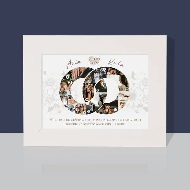 Kształt Ze Zdjęć: Ślub - Ramka Na Zdjęcie