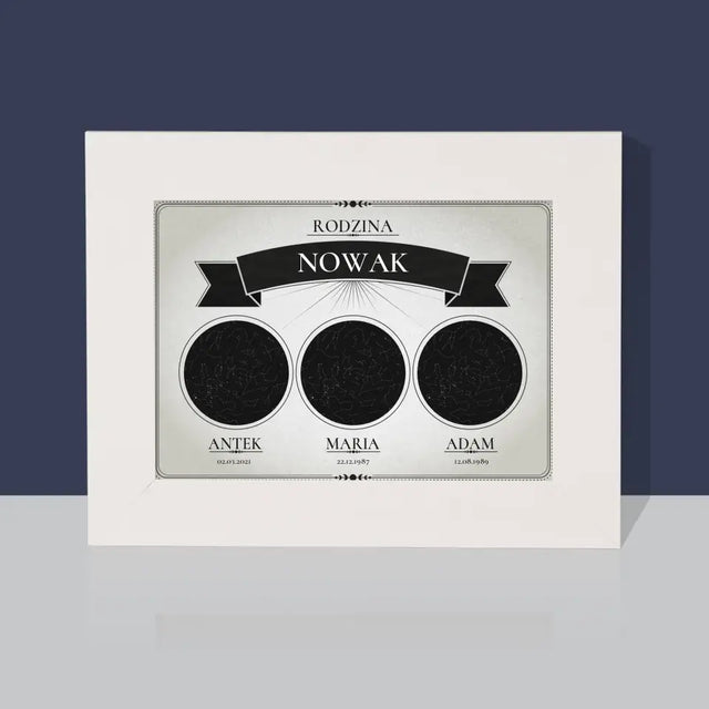 Mapa Gwiazd: Rodzina - Ramka Na Zdjęcie