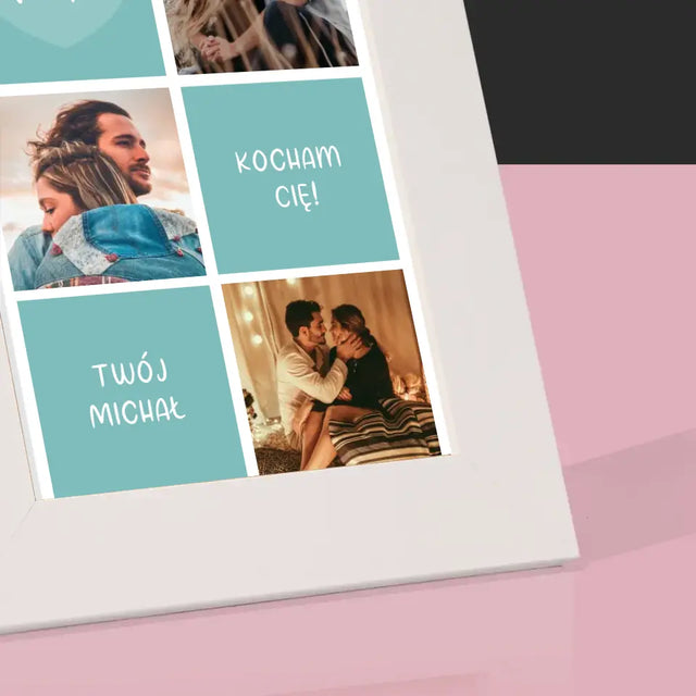 Fotokolaż: Kocham Cię Inicjały - Ramka Na Zdjęcie