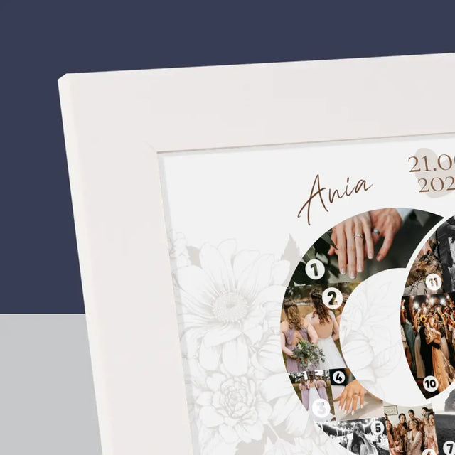 Kształt Ze Zdjęć: Ślub - Ramka Na Zdjęcie