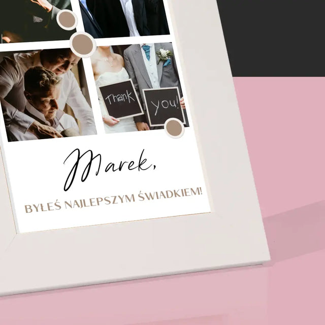 Fotokolaż: Dziękuję! Dla Świadka - Ramka Na Zdjęcie