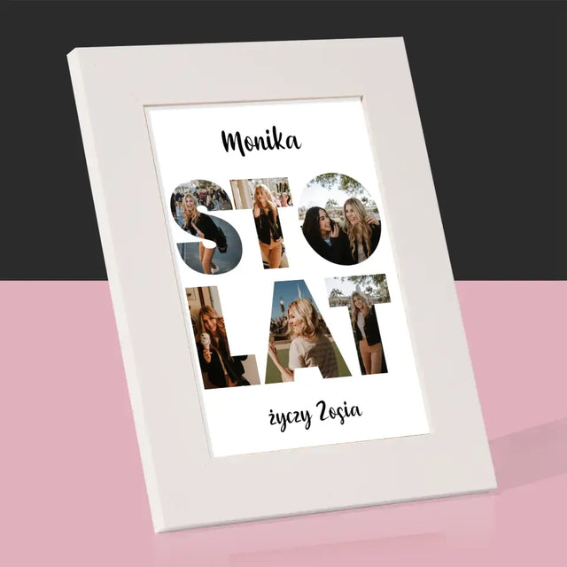 Słowo Ze Zdjęć: Sto Lat - Ramka Na Zdjęcie