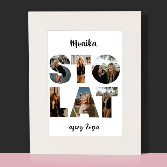 Słowo Ze Zdjęć: Sto Lat - Ramka Na Zdjęcie