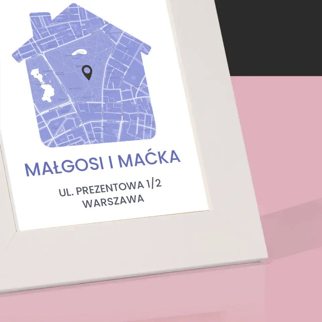 Mapa Miasta: Nowe Mieszkanie - Ramka Na Zdjęcie