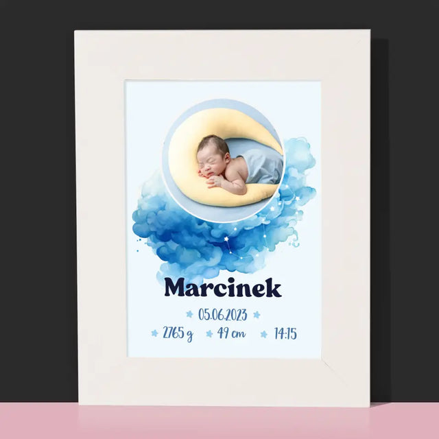 Metryczka Dziecka: Znak Zodiaku Chłopiec - Ramka Na Zdjęcie