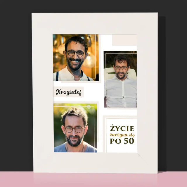 Fotokolaż: Życie Zaczyna Się Po 50 - Ramka Na Zdjęcie