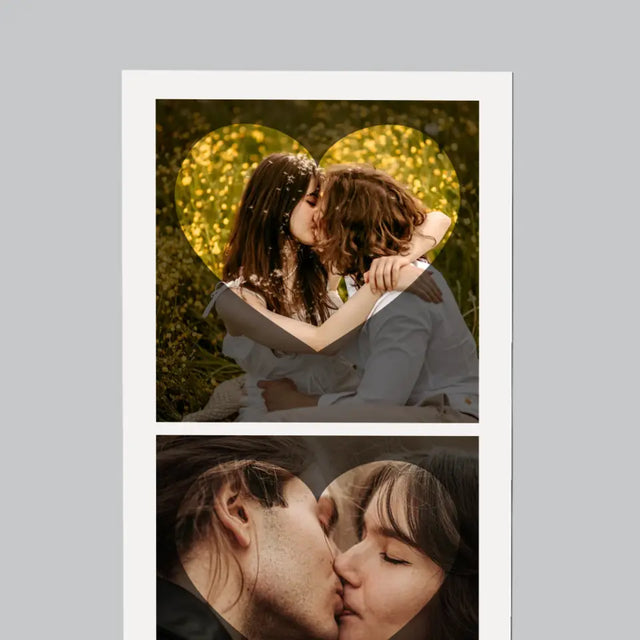 Zdjęcie i Podpis: Zakochani Serce - Magnes na lodówkę