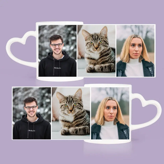 Fotokolaż: 3 Zdjęcia - Kubki Dla Par