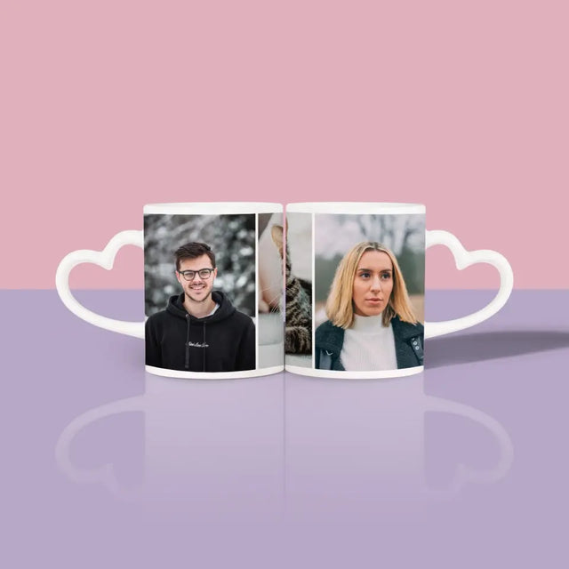 Fotokolaż: 3 Zdjęcia - Kubki Dla Par