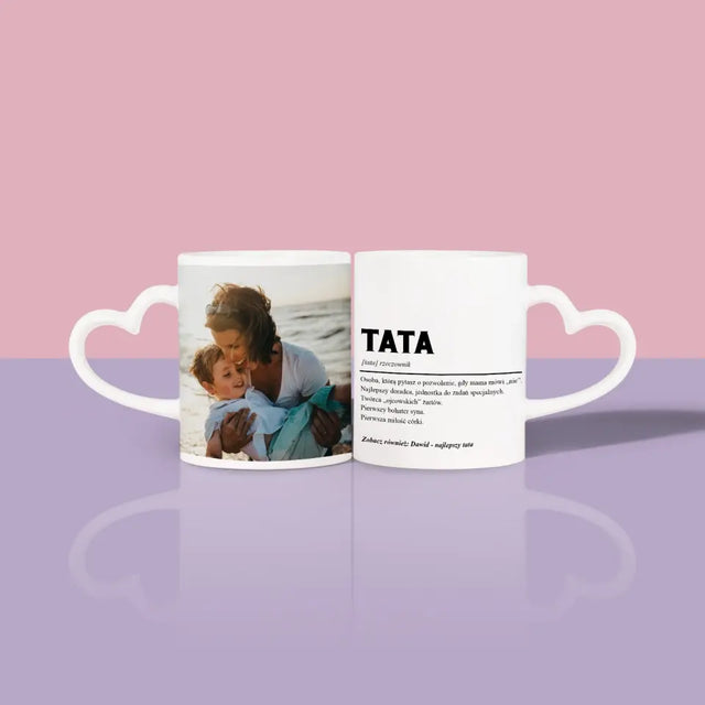 Zdjęcie i Podpis: Mama i Tata Definicja - Kubki Dla Par