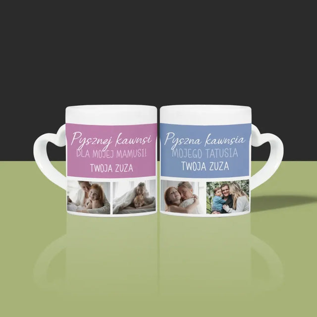Fotokolaż: Pysznej Kawusi Rodzice - Kubki Dla Par