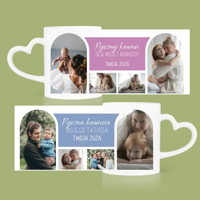 Fotokolaż: Pysznej Kawusi Rodzice - Kubki Dla Par