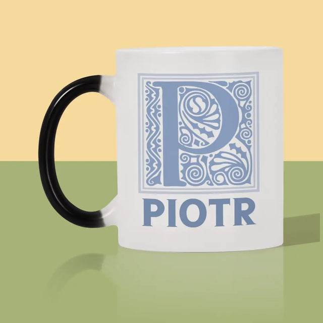 Monogram: Monogram Imię - Kubek z Nadrukiem