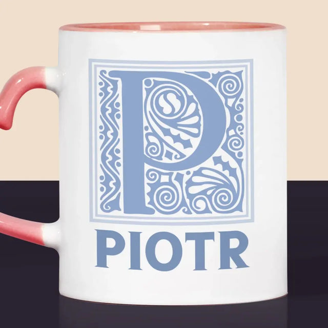 Monogram: Monogram Imię - Kubek z Nadrukiem