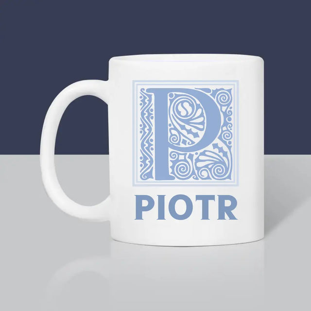 Monogram: Monogram Imię - Kubek z Nadrukiem