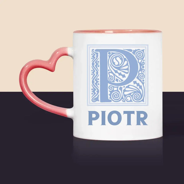 Monogram: Monogram Imię - Kubek z Nadrukiem