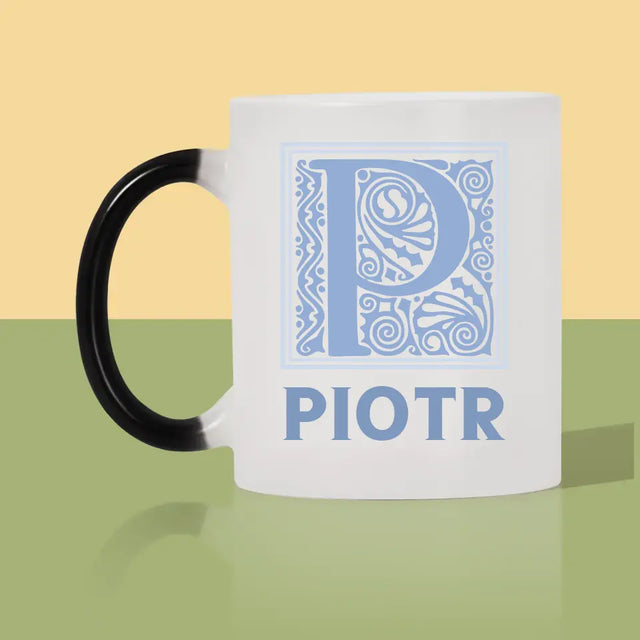 Monogram: Monogram Imię - Kubek z Nadrukiem