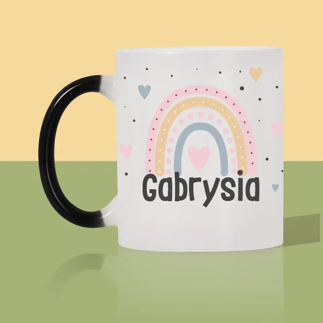 Monogram: Imię Tęcza - Kubek z Nadrukiem