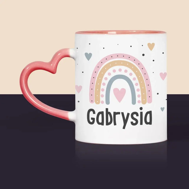 Monogram: Imię Tęcza - Kubek z Nadrukiem