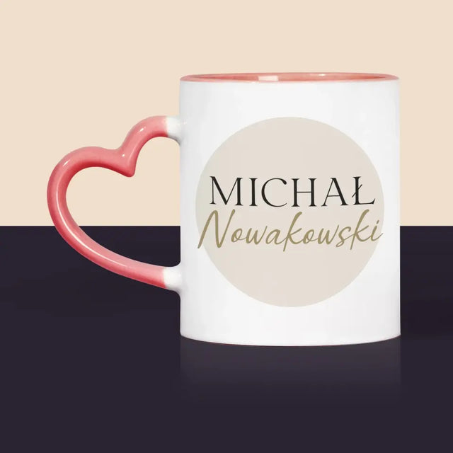 Monogram: Imię i Nazwisko - Kubek z Nadrukiem