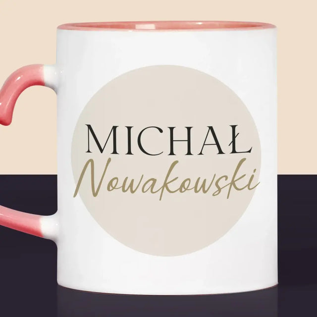 Monogram: Imię i Nazwisko - Kubek z Nadrukiem
