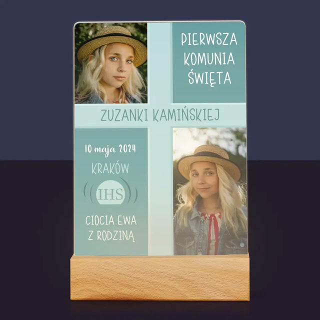 Fotokolaż: Pierwsza Komunia - Wydruk Na Szkle Akrylowym