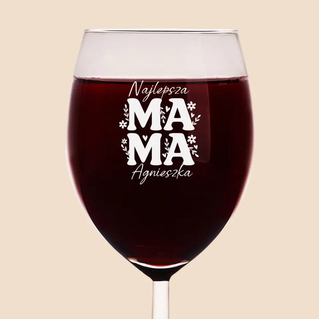 Monogram: Mama Listki - Kieliszek Do Wina