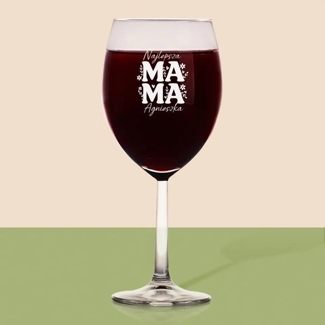 Monogram: Mama Listki - Kieliszek Do Wina