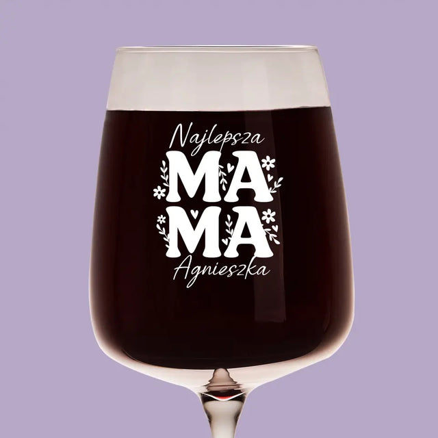 Monogram: Mama Listki - Kieliszek Do Wina