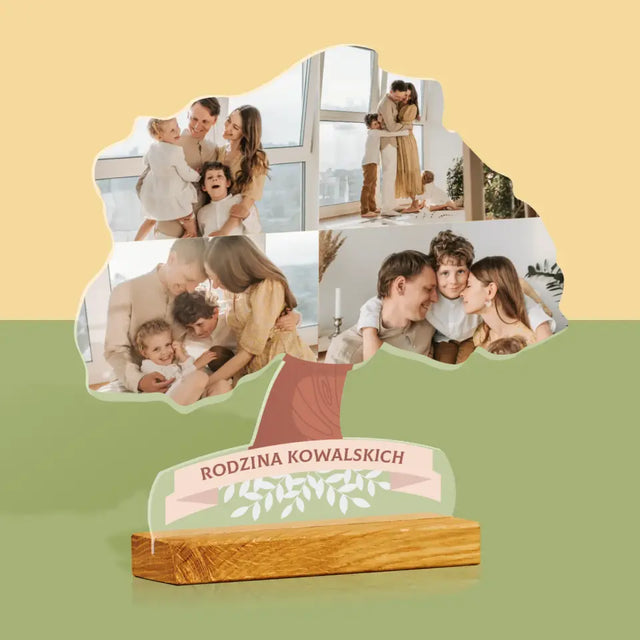 Kształt Ze Zdjęć: Drzewo Rodzinne - Szkło Akrylowe z Nadrukiem